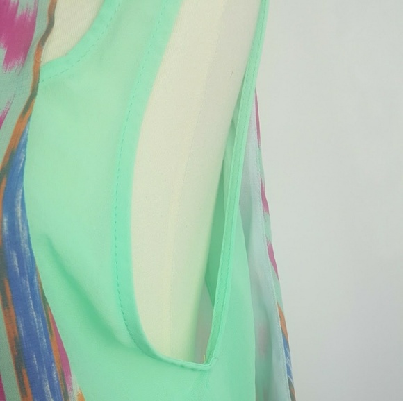 Lush Multi-Colored Patterned Dress - Picture 3 of 5